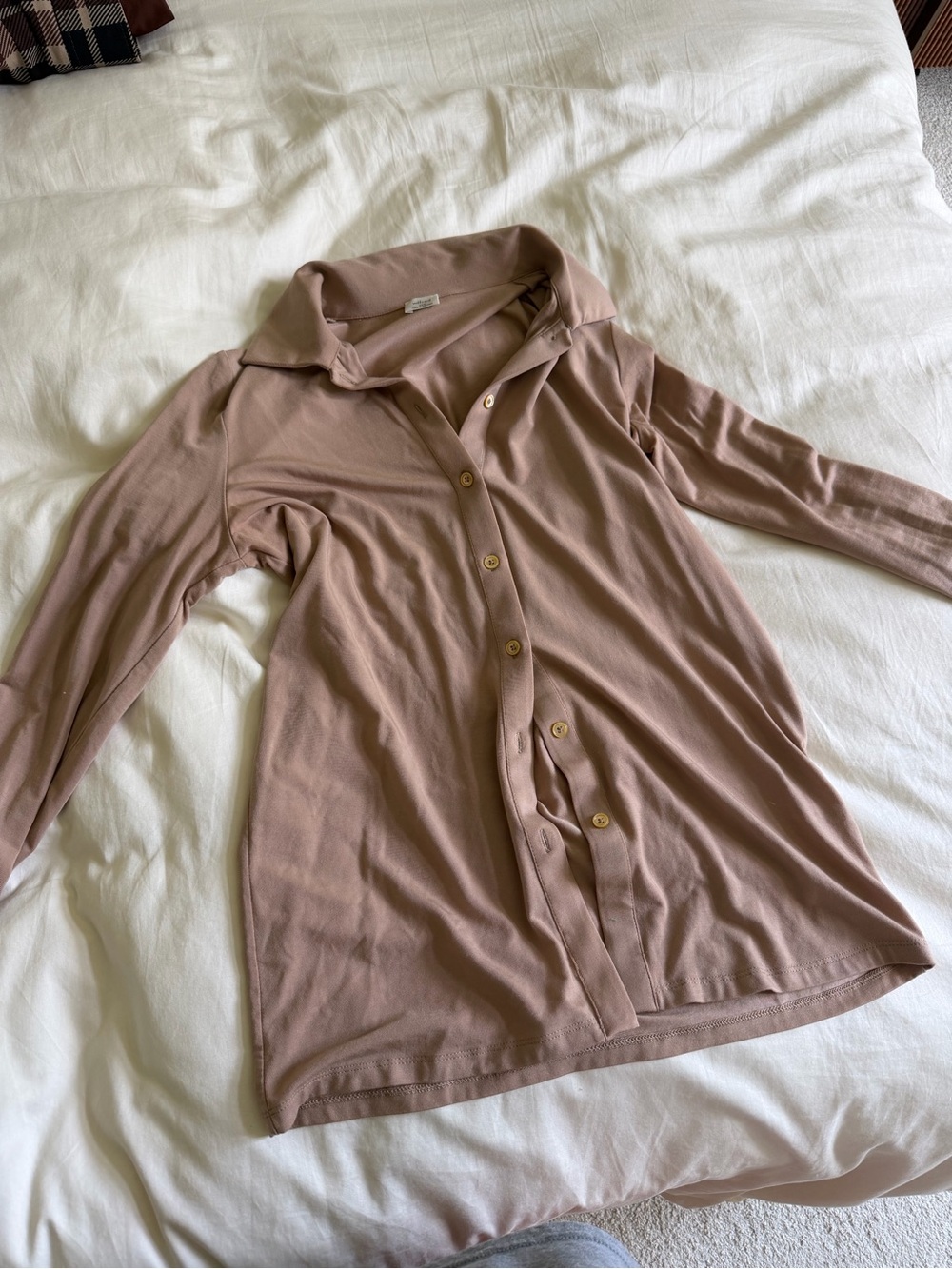 Wilfred Lightweight Button-Down Top in Mauve Pink